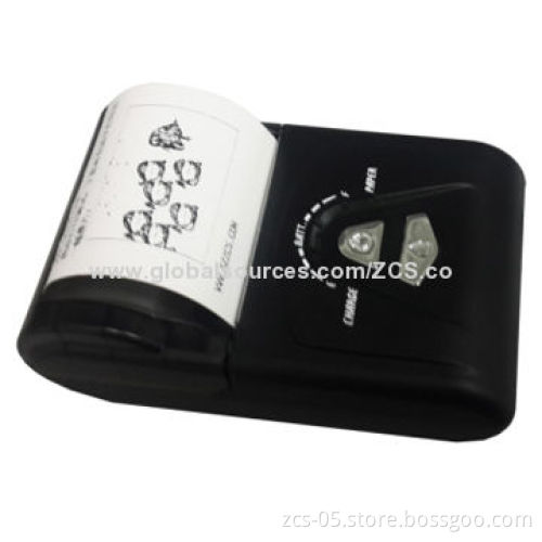 Rechargeable Thermal Printer, Bluetooth and USB Interface, Any Language Printing, Free Test App